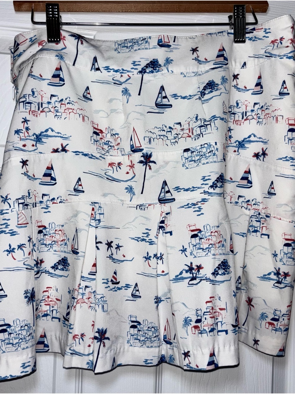 Izod White Shorts with Blue and Red Nautical Print - Picture 3 of 5